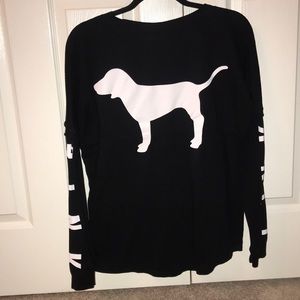PINK VS black long sleeve shirt